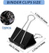Medium Binder Clips, 72Pack, 1inch, Black Paper Binder Clips, Medium Paper Clips, Office Clips, with Storage Container for Office, Home, School...