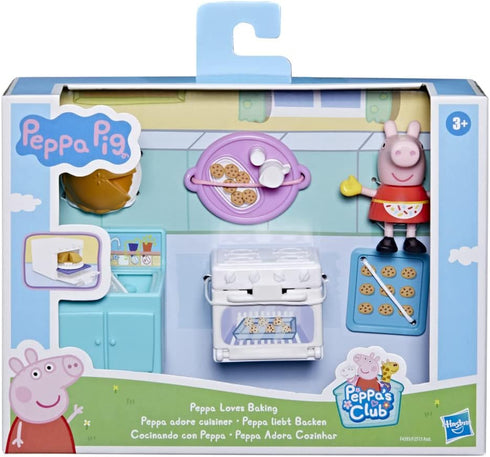 Peppa Pig Peppa's Club Peppa Loves Baking Little Spaces Themed Preschool Toy, Includes 1 Figure and 5 Accessories, for Ages 3 and Up, F4393, Multi...