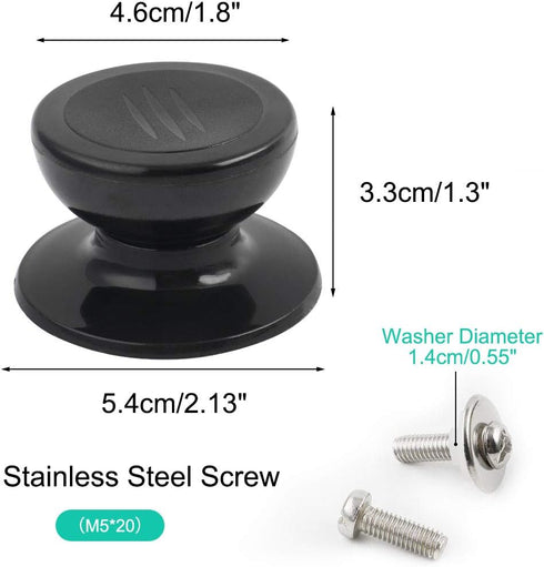 uxcell Universal Lid Knobs Pan Pots Cover Grip Lids Replacement Heat Resistant Plastic Knob Handle for Kitchen Cookware Replacement...