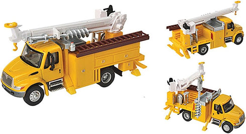 International, Yellow 4300 Utility Truck w/Drill...