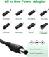 15V 2A DC Power Supply Adapter 30W AC/DC Charger AC 100V-240V to DC 15 Volt 2000mA 1500mA 1000mA Replacement Power Cord with 8TIPS for Monitor Wir...