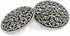 Bezelry 10 Pieces Hoya Flowers Openwork Metal Shank Buttons. 25mm (1 inch) (Antique Silver)...