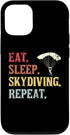 iPhone 14 Funny Skydivers Parachutists Eat Sleep Skydive Repeat Case...