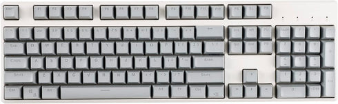 104 Key SA Profile ANSI ISO Double Shot Shine Through Ball Shape Keycaps Suitable for Standard MX 104 87 61 Keyboard (Light Gray)...