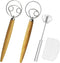 Danish Dough Whisk Bread Mixer&Egg Whisk Kits, 2 Pack Premium Stainless Steel Dutch Whisk & 1 Pack Hand Push Rotary Whisk Blender Pastry or Pizza ...