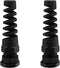 2 Pcs Black PG7 Cable Gland Waterproof IP68 Nylon Joint Adjustable Locknut with Flex Spiral Strain Relief for 4.5-7.8mm Dia Wire...
