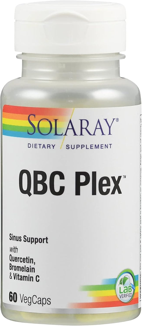 SOLARAY Quercetin Bromelain & Vitamin C, Immune System, Sinus, Respiratory & Antioxidant Activity Support, Vegan, 500mg of Quercetin & 1,235mg of ...