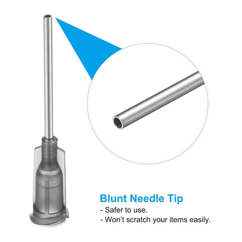 PATIKIL 16Ga x 1 Inch Dispensing Needle Tips, 10Pcs Stainless Steel and Plastic Glue Needle Tube Blunt Tips with Luer Lock for Glue Oil Applicator...