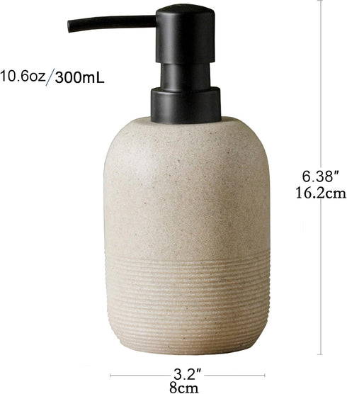 Soap Dispenser Beige,Hand Soap Lotion Dispenser for Bathroom Countertop,Soap Dispenser for Kitchen Sink....