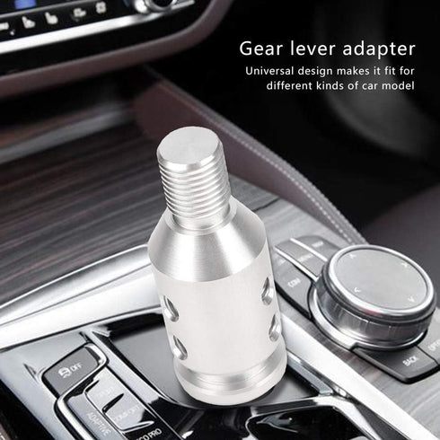 Shift Knob Adapter, Automotive Gear Manual Transmission Non Threaded Shifters Kit Universal Car Aluminum Alloy Racing Replacement Retainer with Sc...