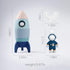 Silicone Rocket Stacking Toy - Space Rocket Toy - Baby Teething Toys -Early Learning Stacking Tower Educational Learning Stacking Toys Nesting Toy...