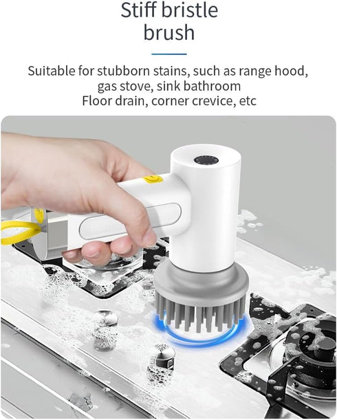 Electric Spin Scrubber with Dual Speed,3000mAh,IPX6 Waterproof,Cordless Power Cleaning Brush with 3 Heads,Perfect for Cleaning Bathroom,Tile,Cars,...