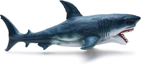 Gemini&Genius Sea Animal Great White Shark Action Figure Megalodon Shark Model Toy Soft Rubber Realistic Ocean Shark Educational and Role Play Toy...