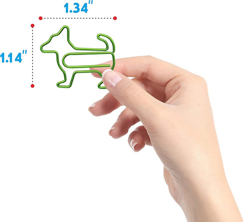 60 PCS Cute Paper Clips Dog Shaped Paper Clips Animal Bookmarks Clips, Fun Office Gifts for Women Men Coworkers Dog Lovers...
