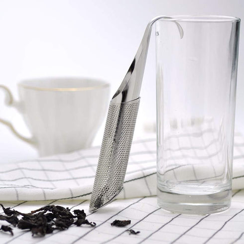 2Pcs Stainless Steel Tea Stick Infuser Hanging Tea Infuser Filter Pipe Steeper Strainer Tea Gadget for Loose Leaf Tea Herbs or Spice, Silver...