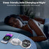 3 in 1 Wireless Charger for iPhone MagSafe Foldable - Magnetic Travel 18W Fast Charging Station Soft Silicone Sleep-Friendly Portable Charger Stan...