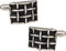 Chunky Woven Black and Silver Cufflinks with Presentation Box...