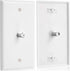 Weewooday 4 Pieces Coax Wall Plate 1-Port TV Cable Cover Outlet Plate F -type Connector Coaxial Cable, Screws Included(White)...