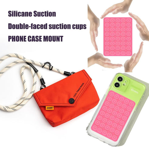 Silicone Suction Phone Case Mount (Compatible iPhone and Android Cellphone case, Hands-Free Phone Accessory Holder for Selfies and Videos) Fidget ...