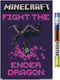 Trends International Minecraft - Fight The Ender Dragon Wall Poster, 34L x 22.4W, Premium Poster & Clip Bundle...