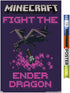 Trends International Minecraft - Fight The Ender Dragon Wall Poster, 34L x 22.4W, Premium Poster & Clip Bundle...