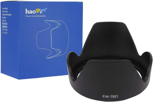 Haoge Bayonet Lens Hood for Canon EF-S 18-200mm f3.5-5.6 IS, Canon EF 28-200mm f3.5-5.6 and Canon EF 28-200mm f/3.5-5.6 USM Lens replaces Canon EW...