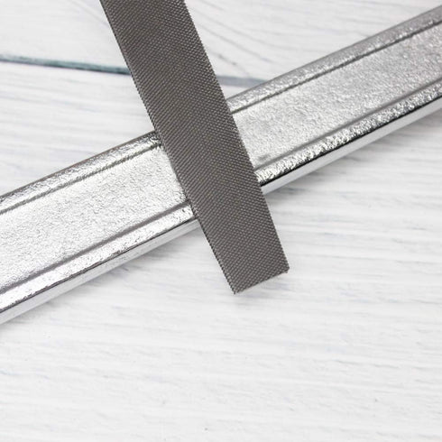 KALIM Flat Medium Cut File, Double Cut Teeth, 6'' Length, Made of High Carbon Steel, Hand File Without Handle Suitable for Wood, Metal, Sharpening...