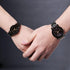 Top Plaza His and Hers Valentine Day Gift Couples Watches All Black Bracelet Watch Simple Elegant Design...