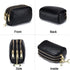 Andy's Orchids Small Wallet, Leather Coin Purse, 3 Zippered Pocket Change Pouch Wallet, Large Capacity Female Purse With Key Ring for Women Men, S...