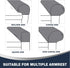 Sofa Arm Covers Stretch Velvet Plush Anti-Slip Couch Armrest Protector for Sofa Couch Chair Recliner, Set of 4, Taupe...