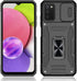 for Samsung Galaxy A03S Case, Shockproof Phone Case & Sliding Camera Cover & Ring Holder Kickstand with Screen Protector for Samsung Galaxy A03S (...