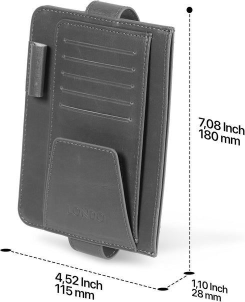 Leather Car Visor Organizer – Stylish & Functional Storage for Sunglasses, Cards, and Essentials...