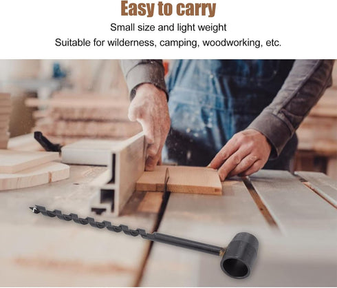 Survival Scotch Eye Auger Manual Drill Bit Portable Hand Wood Auger for Bushcraft Backpack Camping Survival Tool(19?230mm/0.75?9.06in)...