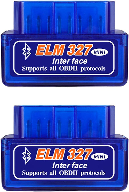 2PCS ELM327 OBD? Car Auto Diagnostic Scanner, Professional Automotive Bluetooth Scan Tool and Code Reader, Universal Vehicle Interface Adapter Dia...
