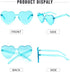 ADE WU Cute Heart Sunglasses for Women Men Trendy Fun Colorful Rave Party Sun Glasses...