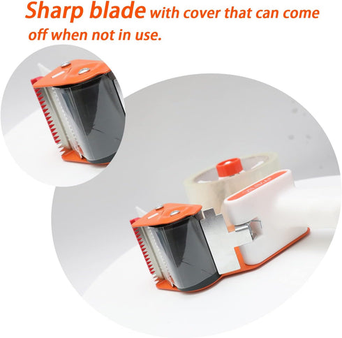 2 Inch Wide Packing Tape Dispenser Gun Seal Packing for Use Tape Dispenser Gun for Shipping, Moving, Carton and Box Sealing-Orange...