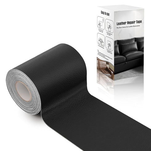 Self Adhesive Leather Repair Patch, 4 x 60 inch Leather Repair Tape, Leather Patches for Furniture, Vinyl Leather Repair Kit for Couches, Boat Sea...