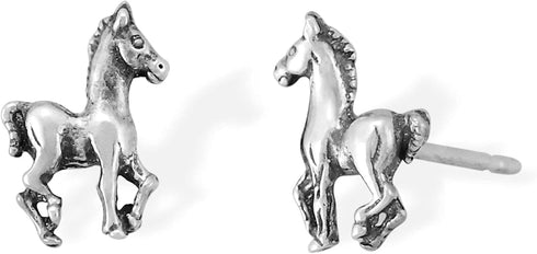 Boma Jewelry Sterling Silver Prancing Pony Horse Stud Earrings...