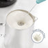 Powerful Milk Frother Handheld Foam Maker, Mini Whisk Drink Mixer for Coffee, Cappuccino, Latte, Matcha, Hot Chocolate, With Stand, Aqua...