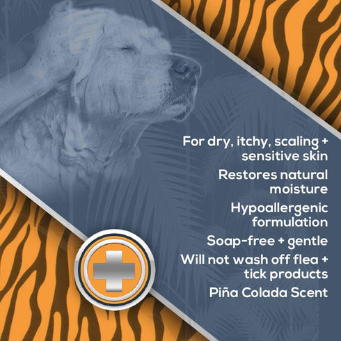 Jungle Pet Aloe Oatmeal Shampoo for Dogs - Sensitive Skin Dog Shampoo Oatmeal - Natural Dog Shampoo Sensitive Skin - Hypoallergenic Pina Colada Do...