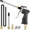 High Volume Air Blow Gun with Brass Adjustable Air Nozzle, Industrial Air Blower Gun with 2 pcs Steel Extensions and 13.7 Inch Universal Blow Hose...