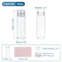 PATIKIL 15ml Clear Glass Vials, 25 Pack Small Liquid Sample Vial with Screw Caps Plastic Stoppers and 64 Labels Leak-Proof Bottles Empty Jars...