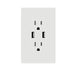 Micmi USB Outlet Decorator Receptacle 3.1A Receptacle, in-Wall Charger with 15 Amp, 125 Volt Tamper-Resistant Outlet Charger (1, White, 3.1A USB A...