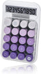 Cute Desktop Calculator, Mechanical Clear LCD Display Simple Basic Desk Calculators for Business Office Supplies, Big Buttons 10 Digit (Purple)...