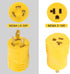 NEMA L5-30P to 5-15R 5-20R Compact Power Adapter Connector, 3 Prong 120V 30 Amp Twist Lock Adapter Male Plug to 20 Amp Female Receptacle Adapter f...