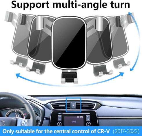LUNQIN Car Phone Holder for Honda CR-V 2017 2018 2019 2020 2021 2022 LX EX EX-L Touring Special Edition & CRV Hybrid 2020-22 Auto Accessories Cell...