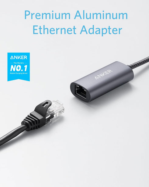 Anker USB C to Ethernet Adapter, PowerExpand USB C to Gigabit Ethernet Adapter, Aluminum Portable USB C Adapter for MacBook Pro, MacBook Air 2018 ...