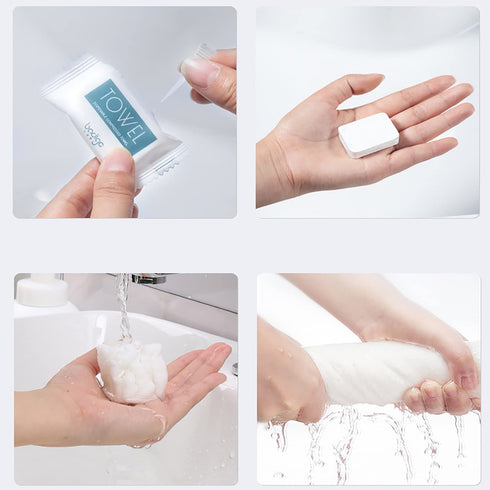 Compressed Towel Tablets - Disposable Travel Towels Face Wipes Cotton Coin Tissue for American Camping Hiking Sports Outdoors Gears Portable Compa...