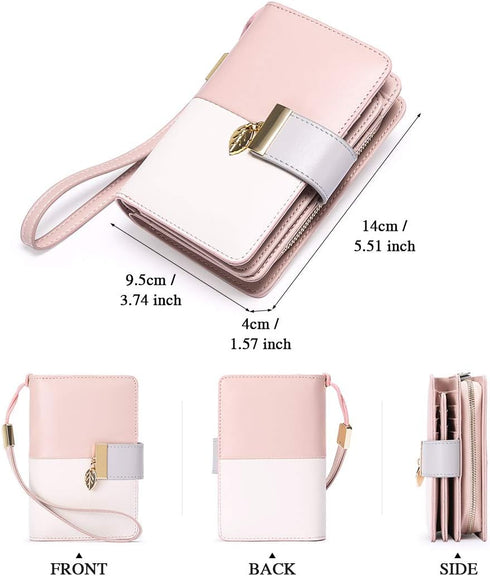 BAIGIO Wristlet Wallets for Women Leather Wallets Bifold Wallet RFID Clutch Wallet for Women Card Holder Small Purse Lady...