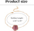 Rose Flower Choker Necklace Vintage Pearl Choker Necklace for Women Floral Choker Rose Choker Bride Wedding Party Summer Necklace (Purple)...